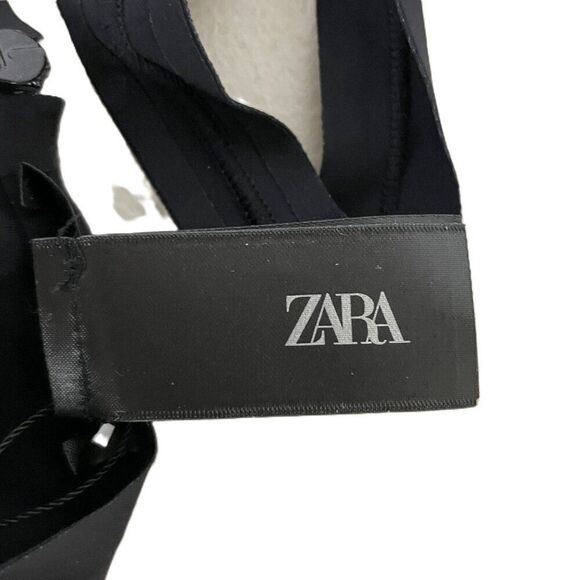 Zara Womens Jumpsuit M Black Sleeveless Skinny Stretch Performance 1355/513 NWT - Picture 9 of 16